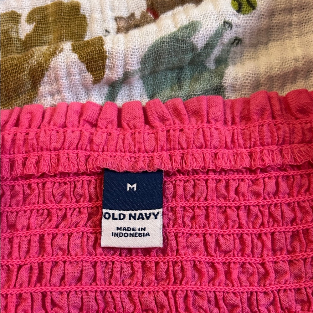 Old Navy Bright Pink Button-Down Blouse - Picture 2 of 3